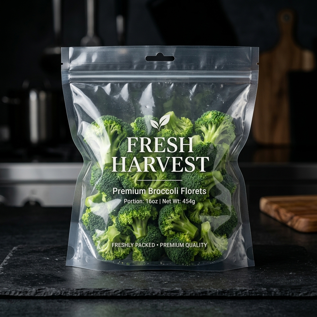 Brócoli porcionado en bolsa profesional